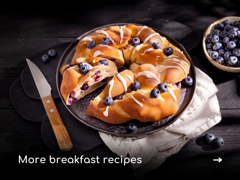 Breakfast recipe blueberry easter bread