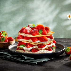 Crêpes with strawberries recipe